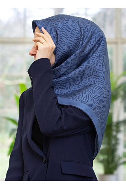 Vissona Μπλε με σχέδια Μεταξωτό Φουλάρι Τίβιλ Dgn50937-31-33