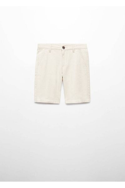 MANGO Kids Λινά τσινο βερμούδα
