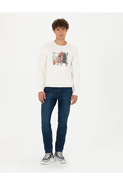 Pierre Cardin Ekru Regular Fit Sweatshirt 50276187-VR019