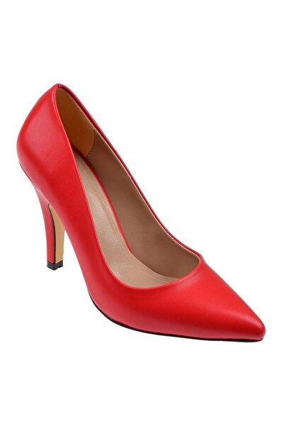 pullman 10 Cm Topuklu Kadın Ayakkabı Stiletto MAK-437 KIRMIZI