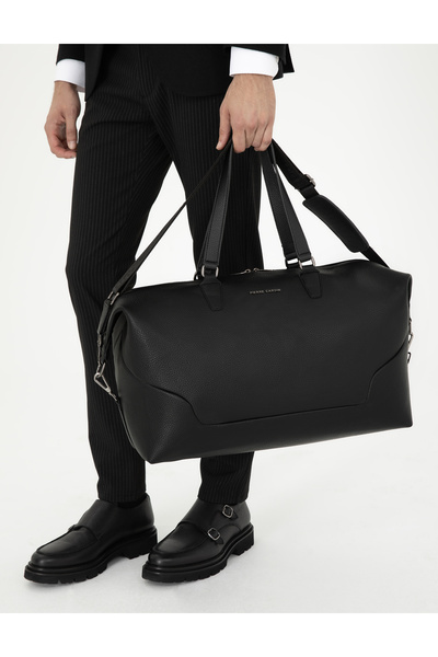 Pierre Cardin حقيبة سفر رياضية سوداء للرجال 50296026-VR046
