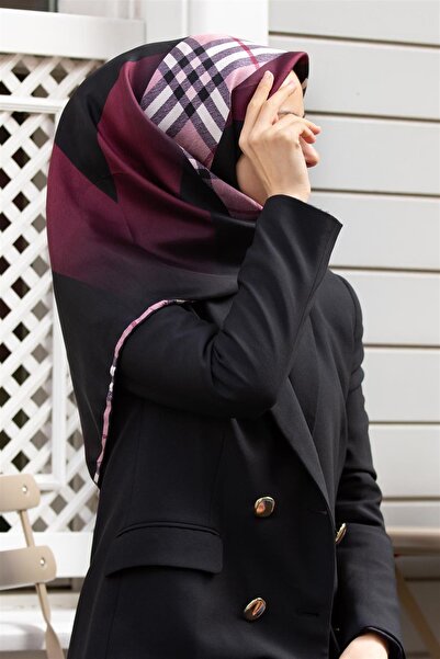 Vissona Tivil Mürdüm - Μεταξωτό Φουλάρι σε Σκόνη DGN 50581 - 0026 - 0019