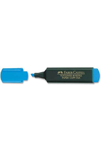 Faber Castell 1548 Model Blue Highlighter Marking Pen - MATTE BODY