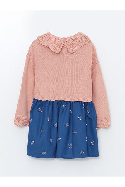 LC Waikiki Lw - Baby Collar Long Sleeve Floral Girl's Dress
