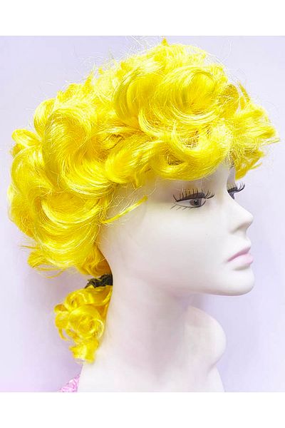 CEKAVE Marquis Baroque Wig Baroque Period Judge Wig Yellow Color