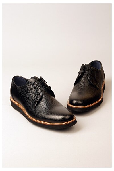 SEÇ KUNDURA Seç 2910 Eva Sole - Pantofi pentru bărbați din piele naturală neagră