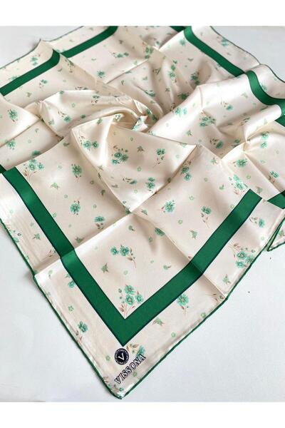 Vissona Eșarfă de mătase Tivil 60332 - 0036 Verde cu model mixt