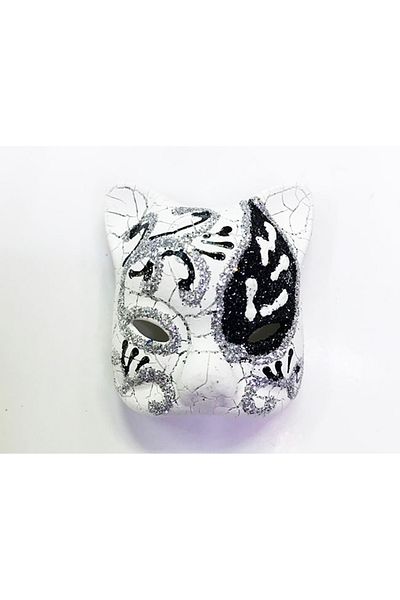 K&A Venetian Cat Model Magnet Made of Black Embroidered Ceramic Material