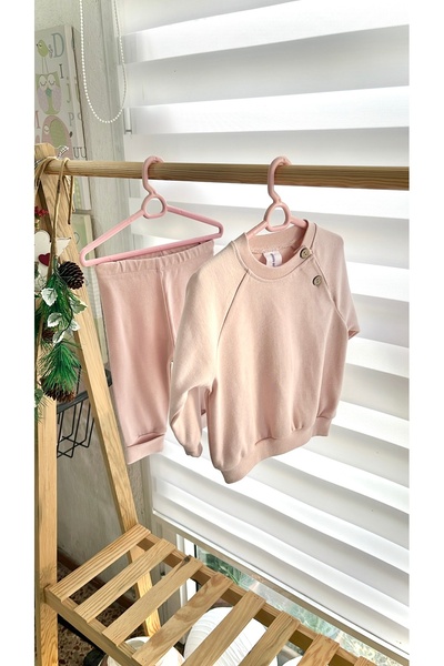 Happy Moon Kız bebek eşofman takım sweat üst alt pantolon tayt bebek giyim