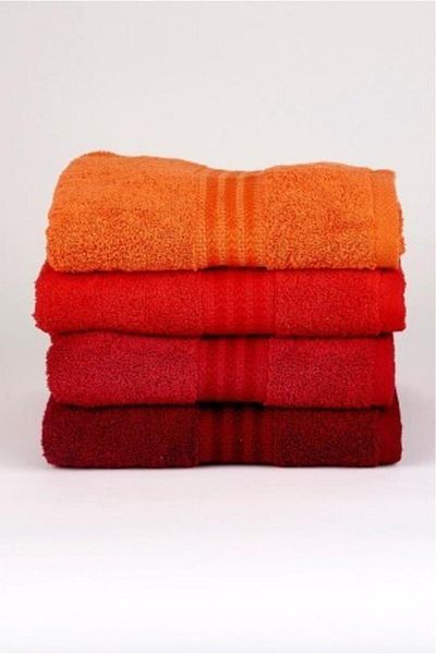 Angoravi Set of 4 50x90 Towels Red