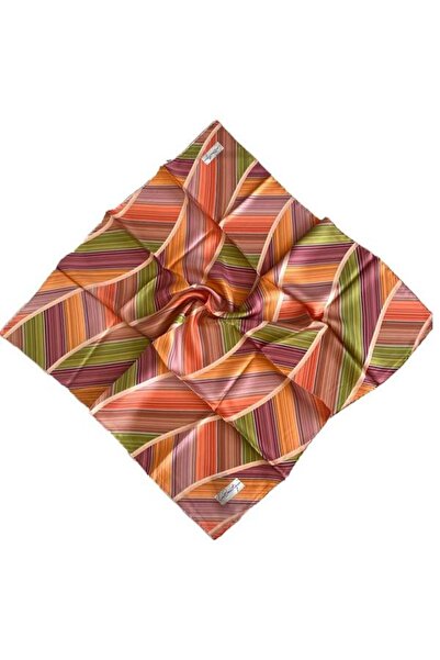 LA BOUTIQUE Eșarfă de mătase Tivil 2028 - 05 - 35569 Roz Verde Model Mixt