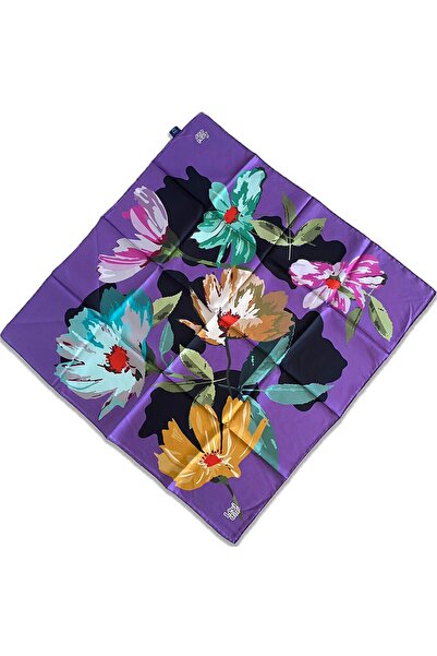 Levidor Eșarfă de mătase Tivil 35085 Motiv mixt violet