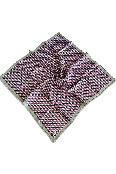 Levidor Eșarfă de mătase Tivil 35118 verde cu model mixt