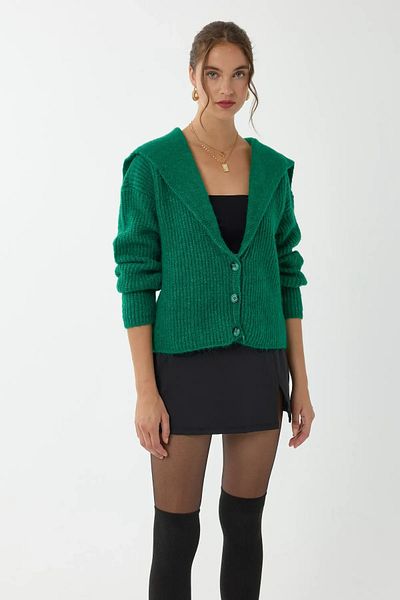Hiccup Comfortable Cut Buttoned Knitted Cardigan