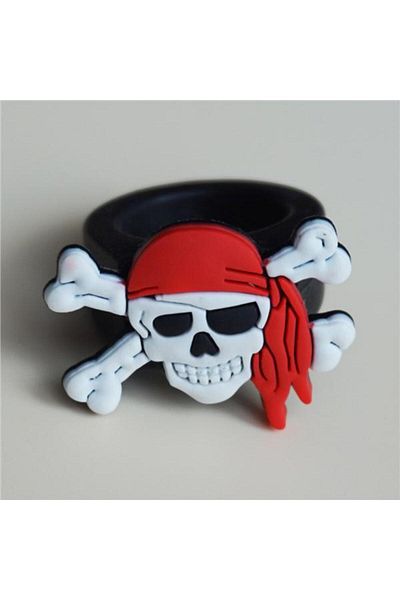 nuit dose Skull Shaped Children's Compatible Plastic Pirate Ring