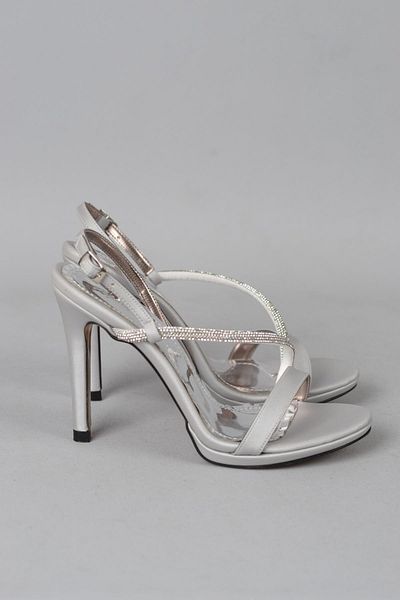SEÇ KUNDURA Pantofi cu toc Seç 5367 Silver Stone Band - 12 cm