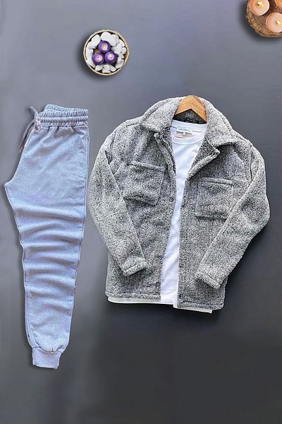 RBC Fleece Cardigan and Sweatpants Set - Redblack Ppea