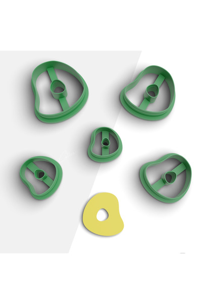 brocutters 5 مقاسات من طين البوليمر العضوي على شكل دونات - قالب قطع وأقراط، ق...