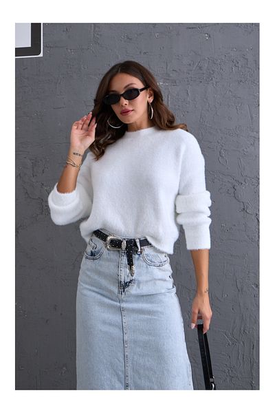 Elif Özbey Butik Pulover alb moale