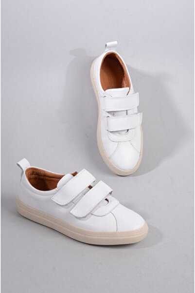 SEÇ KUNDURA اختيار حقيقي880505 حذاء كاجوال جلدي - أبيض