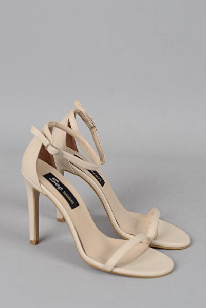 SEÇ KUNDURA Pantofi cu toc cu o singură curea de culoare bej SEÇ 344 - 11 cm