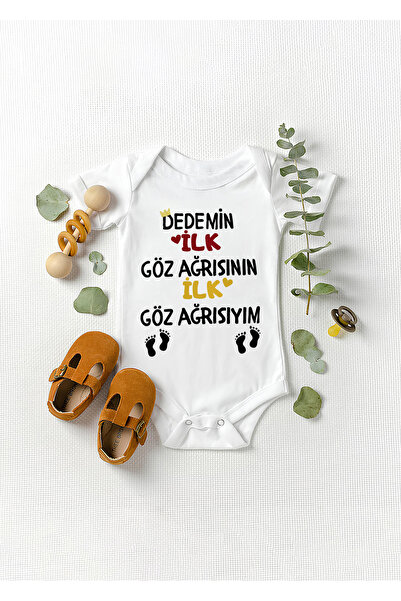 Lotus Baby My Grandfather's First Eye Pain Printed Bodysuit