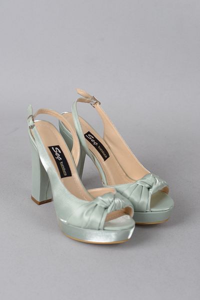 SEÇ KUNDURA Seç 1029 Pantofi de seară cu toc cu platformă Mint - 12 cm
