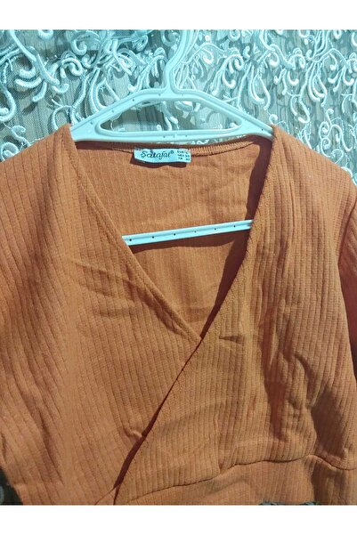 aryam butik Πουλόβερ CROP με διπλό γιακά