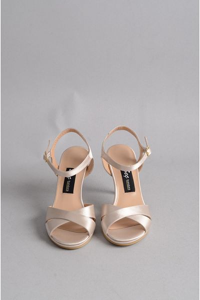 SEÇ KUNDURA SEÇ 649 Pantofi de seară din satin nud pentru femei - Înălțime toc 10 cm