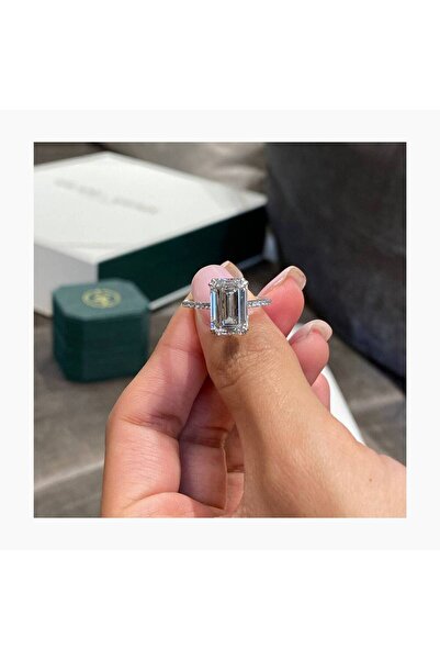 Crystal Diamond Zirconia 7 karat baget yüzük