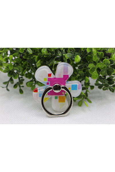 Tezcan Aksesuar Çiçek Tasarım Desenli Yüzük Popsocket ve Parmak Tutucu