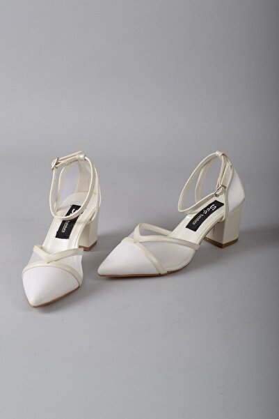 SEÇ KUNDURA حذاء SEÇ 7934 بكعب عالٍ (6 سم) أبيض اللون