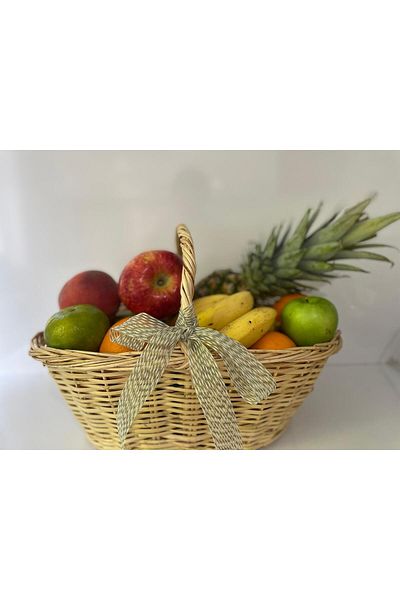 Beyaz Atölyem Wicker Fruit Basket (Engagement Bundle Decoration Basket)