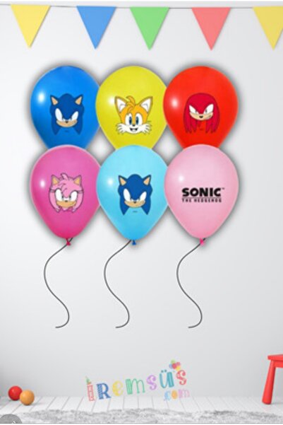 Baloncum Sonic Boom Doğum Günü Partisi Baskılı Balon 10 Adet Sonic Doğum Günü...