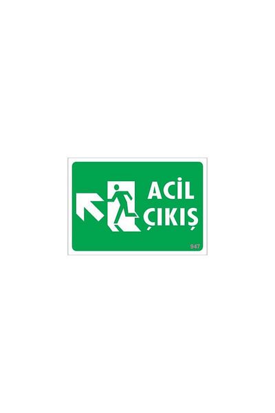 colezium Emergency Exit Warning Sign 25x35 CODE: 947