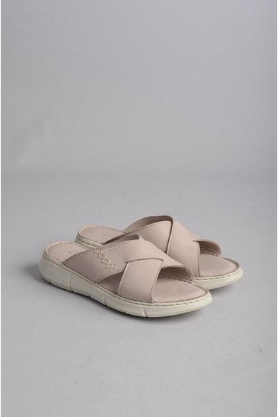 SEÇ KUNDURA Genuine Leather Comfort Women's Slippers - Select 2412 Gray