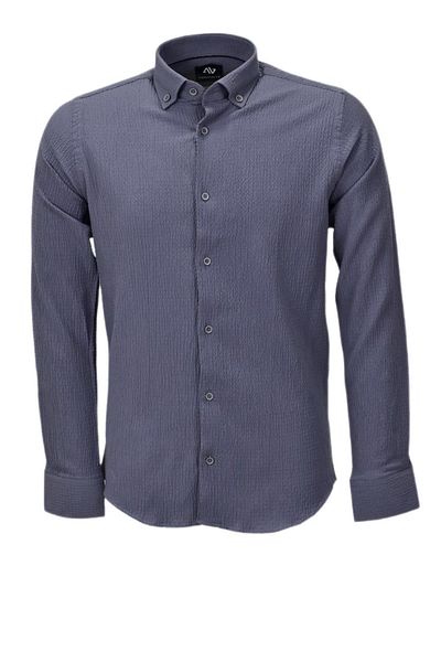 ADVANTE Ανδρικό μακρυμάνικο πουκάμισο Silim Fit Sports Seersucker BGL-ST03898