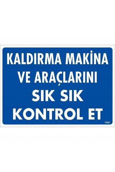 Angoravi Tightly Control Lift Machine Tools Warning Sign 25x35 CODE:1342