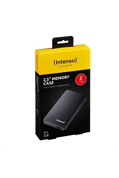 Intenso قرص محمول 2 تيرابايت 2.5 بوصة USB 3.0 أسود