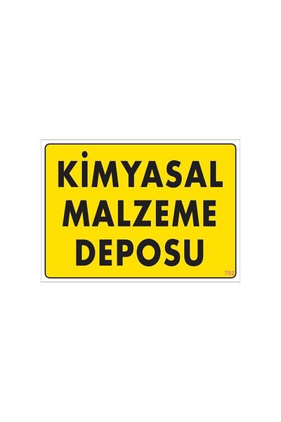 colezium Chemical Material Warehouse Warning Sign 25x35 CODE: 792