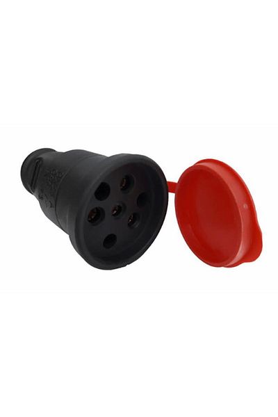 RUBY BOUTİQUE Rubber 380 Volt Three Phase Female Plug
