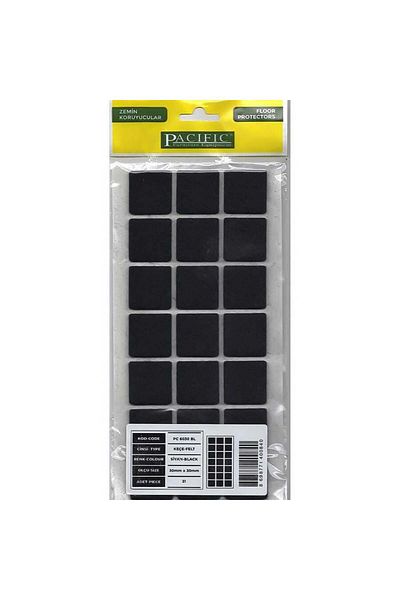 Angoravi Pacific 6030 BL Adhesive Felt 30 mm X 30 mm Black