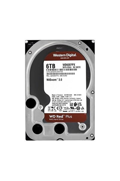 WD 6TB RED WD60EFPX 256MB 5400RPM SATA-3 NAS DİSKİ