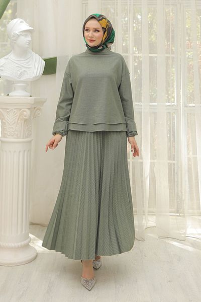 Armine 2024 Autumn-Winter Trendy Set - Waist Elastic Skirt and Top Set, New Season
