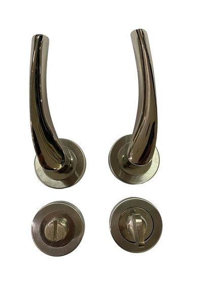 CEKAVE Sofuoglu Rosette Lerzan Nickel Satin Wc Door Handle