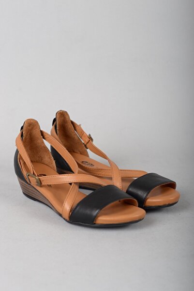 SEÇ KUNDURA SEÇ 7028 SANDALE DE DAMĂ DIN PIELE NATURALĂ NEGRE