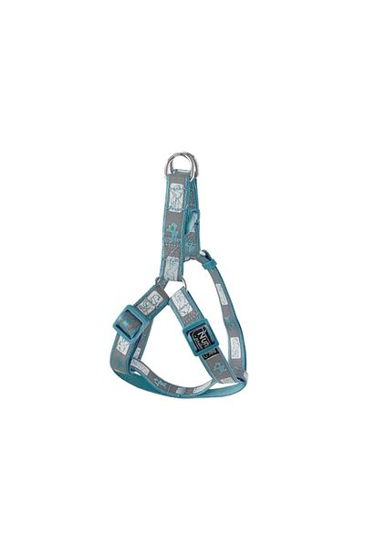Angoravi Dog Chest Collar Set Dog Patterned 120 Cm-34 Cm-47 cm Light Blue