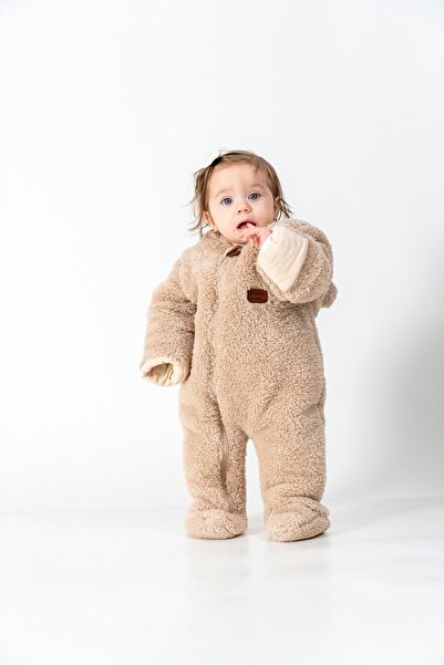 Kuarks Unisex Bebek Welsoft Penye Astarlı Kendinden Eldivenli Bebek Astronot Kozmonot Tulum, Bebek Montu