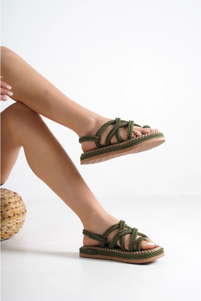 Moda Değirmeni Khaki Women's Sandals
