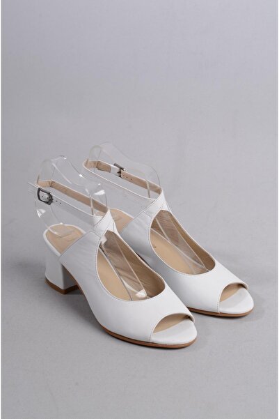 SEÇ KUNDURA SEÇ 837 ΣΑΝΔΑΛΙΑ ΜΕ ΤΑΚΟΥΝΙΑ ΑΠΟ ΓΝΗΣΙΟ ΔΕΡΜΑ (6cm) ΛΕΥΚΟ